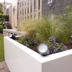 QAZQA Gartenbeleuchtung|Außenstrahler*Spießstrahler schwarz einstellbar IP44 - Solo