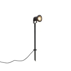 QAZQA Gartenbeleuchtung|Außenstrahler*Spike Spot schwarz 40 cm inkl. Kabel und Stecker IP44 - Basic