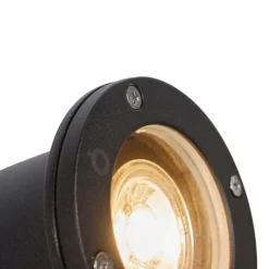 QAZQA Gartenbeleuchtung|Außenstrahler*Spike Spot schwarz 40 cm inkl. Kabel und Stecker IP44 - Basic