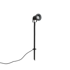 QAZQA Gartenbeleuchtung|Außenstrahler*Spike Spot schwarz 40 cm inkl. Kabel und Stecker IP44 - Basic