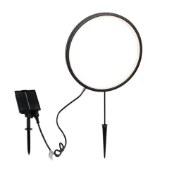 QAZQA Gartenbeleuchtung|Led-Außenleuchten*Spitzenlicht Schwarz 60 cm Inkl. Wiederaufladbare LED und Solar IP65 - Adalind