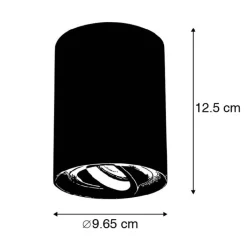 QAZQA Schlafzimmerlampen|Küchenlampen*Spot dunkelgrau dreh- und neigbar - Rondoo up