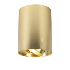 QAZQA Deckenstrahler|Aufbaustrahler*Spot Gold / Messing dreh- und neigbar - Rondoo up