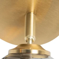 QAZQA Deckenstrahler|Aufbaustrahler*Spot Gold 2-Licht verstellbar mit Rauchglas - Athen