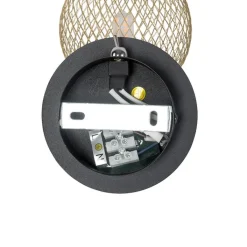 QAZQA Deckenstrahler|Aufbaustrahler*Spot schwarz mit gold verstellbar - Athens Wire