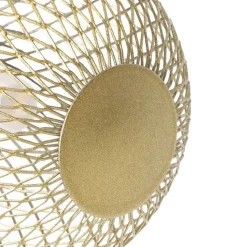 QAZQA Deckenstrahler|Aufbaustrahler*Spot schwarz mit goldenen 2 Lichtern - Athens Wire