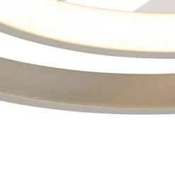 QAZQA Deckenventilator Mit Licht|Wohnzimmerlampen*Stahl Deckenventilator 46,5 cm inkl. LED mit Fernbedienung - Kees