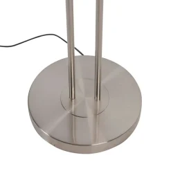 QAZQA Lampen Für Dein Homeoffice|Schlafzimmerlampen*Stahl Stehlampe mit Lesearm inkl. LED und USB-Anschluss - Sevilla