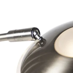 QAZQA Lampen Für Dein Homeoffice|Schlafzimmerlampen*Stahl Stehlampe mit Lesearm inkl. LED und USB-Anschluss - Sevilla