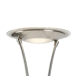 QAZQA Lampen Für Dein Homeoffice|Schlafzimmerlampen*Stahl Stehlampe mit Lesearm inkl. LED und USB-Anschluss - Sevilla