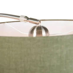 QAZQA Wandleuchten|Wohnzimmerlampen*Stahlwandbogenlampe mit schattengrünem 35/35/20 einstellbar