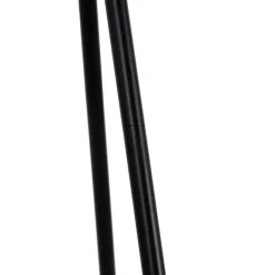 QAZQA Deckenventilator Mit Licht|Wohnzimmerlampen*Standventilator Stativ schwarz inkl. LED 3-stufig dimmbar - Meric