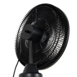 QAZQA Deckenventilator Mit Licht|Wohnzimmerlampen*Standventilator Stativ schwarz inkl. LED 3-stufig dimmbar - Meric