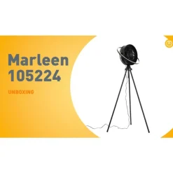 QAZQA Deckenventilator Mit Licht|Wohnzimmerlampen*Standventilator Stativ schwarz inkl. LED 3-stufig dimmbar - Marleen