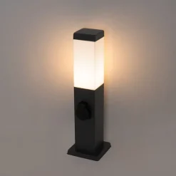 QAZQA Stehlampen Außen|Gartenbeleuchtung*Steh-Außenleuchte dunkelgrau 45 cm mit Fassung IP44 - Malios