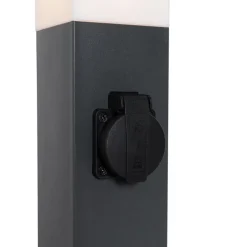 QAZQA Gartenbeleuchtung|Stehlampen Außen*Steh-Außenleuchte dunkelgrau 45 cm mit Fassung IP44 - Malios