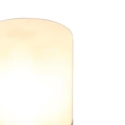 QAZQA Gartenbeleuchtung|Stehlampen Außen*Stehende Außenlampe schwarz mit Opalschirm weiß 30 cm IP44 - Odense