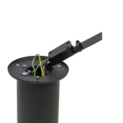 QAZQA Gartenbeleuchtung|Stehlampen Außen*Stehende Außenlampe schwarz mit Opalschirm weiß 30 cm IP44 - Odense