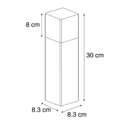 QAZQA Gartenbeleuchtung|Stehlampen Außen*Stehende Außenlampe schwarz mit opalweißem Schirm 30 cm - Dänemark