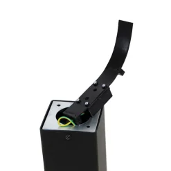 QAZQA Gartenbeleuchtung|Stehlampen Außen*Stehende Außenlampe schwarz mit opalweißem Schirm 30 cm - Dänemark