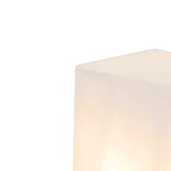 QAZQA Gartenbeleuchtung|Stehlampen Außen*Stehende Außenlampe schwarz mit opalweißem Schirm 50 cm - Dänemark