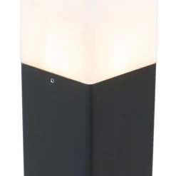 QAZQA Gartenbeleuchtung|Stehlampen Außen*Stehende Außenlampe schwarz mit opalweißem Schirm 50 cm - Dänemark