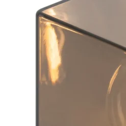 QAZQA Stehlampen Außen|Gartenbeleuchtung*Stehende Außenlampe schwarz 50 cm IP44 mit Rauchglaseffekt - Dänemark