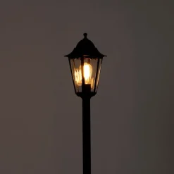 QAZQA Gartenbeleuchtung|Stehlampen Außen*Stehende Außenlaterne schwarz 120 cm IP44 - New Orleans