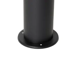 QAZQA Gartenbeleuchtung|Stehlampen Außen*Stehende Außenleuchte schwarz mit Rauchschirm 70 cm - Odense