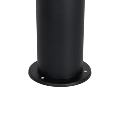 QAZQA Gartenbeleuchtung|Stehlampen Außen*Stehende Außenleuchte schwarz mit Opalschirm 70 cm - Odense