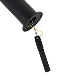 QAZQA Gartenbeleuchtung|Stehlampen Außen*Stehende Außenleuchte schwarz mit Opalschirm 70 cm - Odense