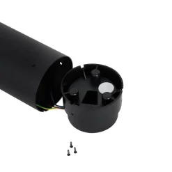 QAZQA Gartenbeleuchtung|Stehlampen Außen*Stehende Außenleuchte schwarz mit Opalglas 50 cm IP44 - Huma