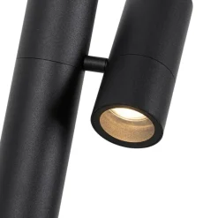 QAZQA Stehlampen Außen|Gartenbeleuchtung*Stehende Außenleuchte schwarz 50 cm verstellbar - Duo