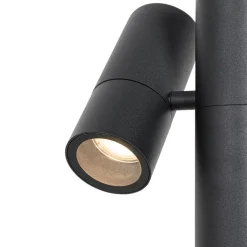 QAZQA Stehlampen Außen|Gartenbeleuchtung*Stehende Außenleuchte schwarz 50 cm 2-Licht verstellbar - Duo