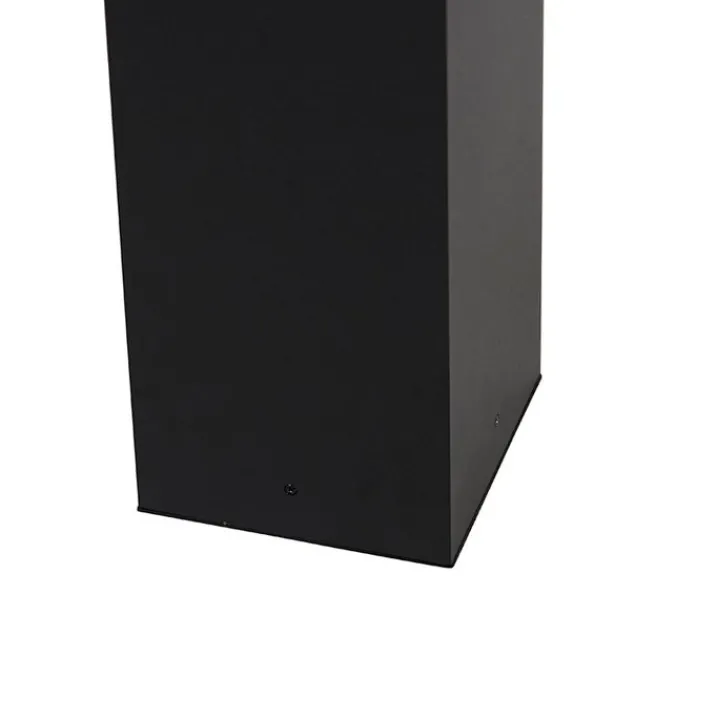 QAZQA Stehlampen Außen|Gartenbeleuchtung*Stehende Außenleuchte schwarz 80 cm mit Erdspieß und Kabeltülle - Charlois