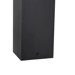 QAZQA Gartenbeleuchtung|Stehlampen Außen*Stehende Außenleuchte schwarz mit Rauchglas 30 cm - Dänemark