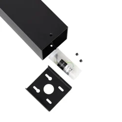 QAZQA Gartenbeleuchtung|Stehlampen Außen*Stehende Außenleuchte schwarz mit Rauchglas 30 cm - Dänemark