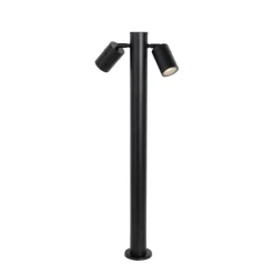 QAZQA Stehlampen Außen|Gartenbeleuchtung*Stehende Außenleuchte schwarz 80 cm IP44 verstellbar 2-Licht - Duo