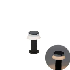 QAZQA Gartenbeleuchtung|Led-Außenleuchten*Stehende Außenleuchte schwarz inkl. LED und Dimmer IP55 Solar - Felice