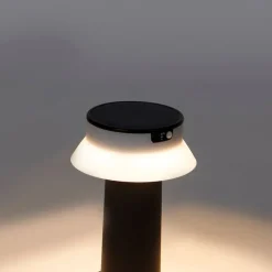 QAZQA Gartenbeleuchtung|Led-Außenleuchten*Stehende Außenleuchte schwarz inkl. LED und Dimmer IP55 Solar - Felice