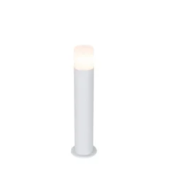 QAZQA Gartenbeleuchtung|Stehlampen Außen*Stehende Außenleuchte weiß mit Opalschirm 50 cm - Odense