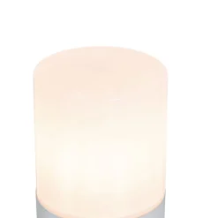 QAZQA Gartenbeleuchtung|Stehlampen Außen*Stehende Außenleuchte weiß mit Opalschirm 50 cm - Odense