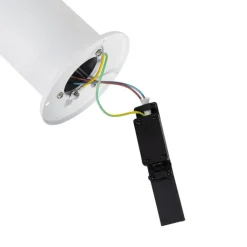 QAZQA Gartenbeleuchtung|Stehlampen Außen*Stehende Außenleuchte weiß mit Opalschirm 50 cm - Odense