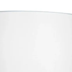 QAZQA Stehlampen|Wohnzimmerlampen*Stehlampe aus Stahl mit weißem Schirm und Leselampe - Jelena