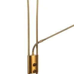 QAZQA Lampen Für Dein Homeoffice|Schlafzimmerlampen*Stehlampe Bronze inkl. LED mit Lesearm - Ibiza