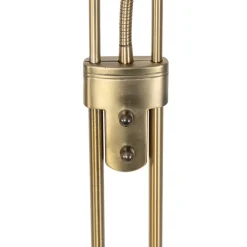 QAZQA Schlafzimmerlampen|Küchenlampen*Stehlampe Bronze inkl. LED und Dimmer mit Leselampe - Empoli