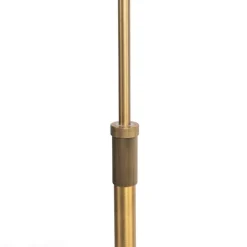 QAZQA Schlafzimmerlampen|Esszimmerlampen*Stehlampe Bronze mit weißem Schirm und verstellbarem Arm - Ladas Deluxe