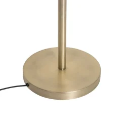 QAZQA Schlafzimmerlampen|Küchenlampen*Stehlampe Bronze mit weißem Schirm und Leselampe - Jelena