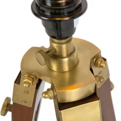 QAZQA Stehlampen|Wohnzimmerlampen*Stehlampe Messing mit Schirm hellgrau 50 cm Stativ - Cortin