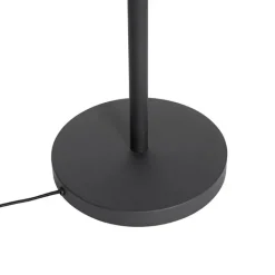 QAZQA Stehlampen|Wohnzimmerlampen*Stehlampe schwarz mit goldenem Interieur und Leselampe - Jelena